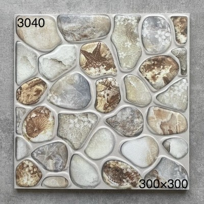 复古灰色仿古砖300x300卫生间墙砖厨房防滑鹅卵石小地砖阳台瓷砖图5