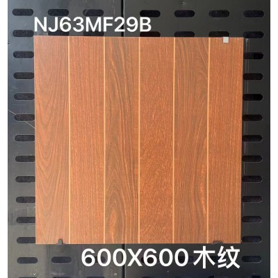 红色仿古木纹砖600x600服装店客厅瓷砖卧室餐馆商场防滑耐磨地砖图4