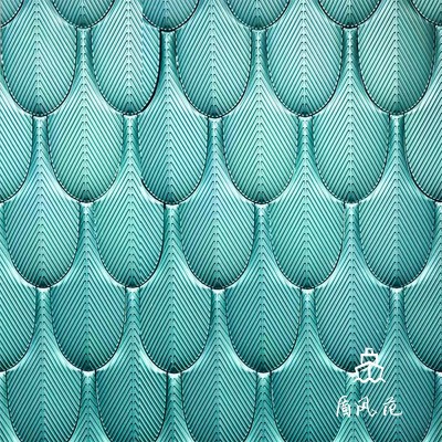 3D立体水泥砖UHPC异形芭蕉叶手工砖奶茶咖啡厅客饭厅墙面羽毛花砖图5