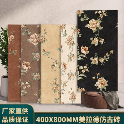 400x800法式连纹花砖美拉德哑光全瓷厨房卫生间墙砖阳台地砖瓷砖图2