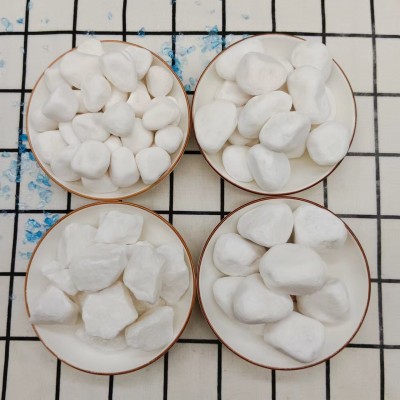 白色洗米石水洗石子机制水磨石日式枯山水造景砾石墙面用小石米图2