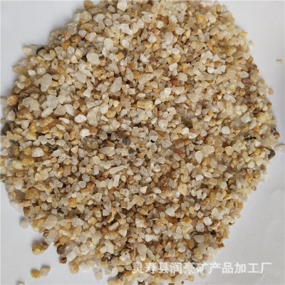 厂价供应普通黄色石英砂 石英粉 喷砂除锈水处理用石英砂提供样品图4