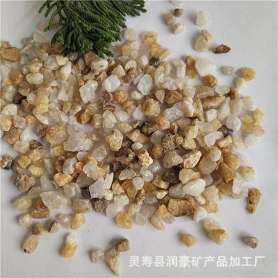 厂价供应普通黄色石英砂 石英粉 喷砂除锈水处理用石英砂提供样品图3