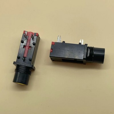 6.35话筒插座单/双声道插座麦克风视频母座立式音响话筒视频母座图2