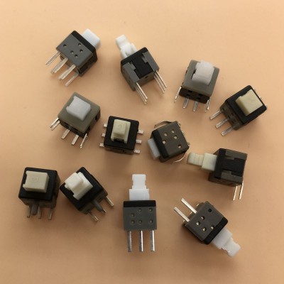 按键开关5.8自无锁耐高温过回流焊六脚双排贴片插件弯针开关供应图4