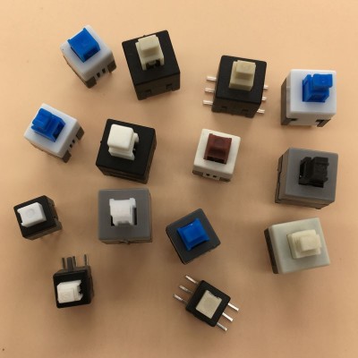 按键开关5.8自无锁耐高温过回流焊六脚双排贴片插件弯针开关供应图5