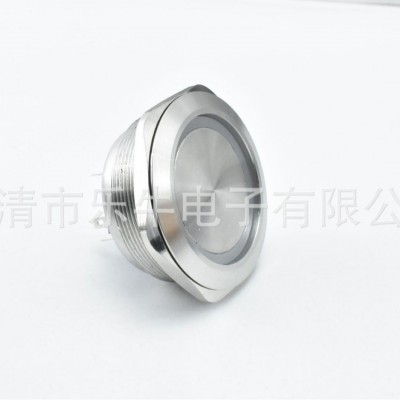 金属按钮开关带灯40mm 平头环形LED灯 防水自锁电源启动开关图3