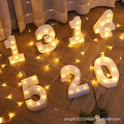 厂家批发26个英文字母灯LED符号造型灯婚庆小夜灯生日求婚表白灯图2