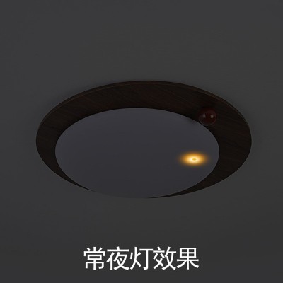日规中古风卧室灯大气主卧灯书房灯轻奢胡桃木色房间灯复古日规吸