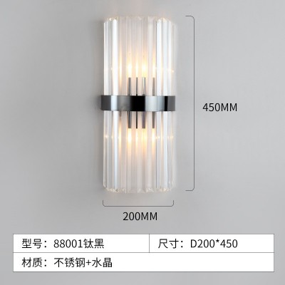 工程轻奢水晶壁灯后现代简约酒店客房过道售楼部样板房卧室床头灯图5
