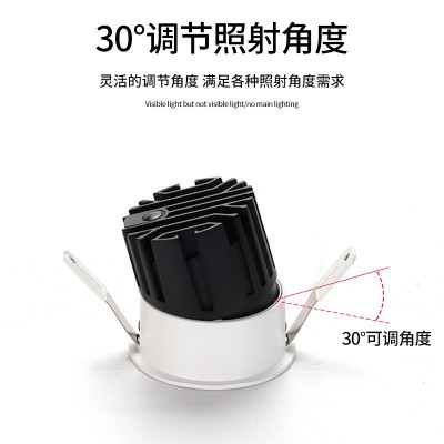 led全光谱98显深防眩家用三色防眩别墅洗墙灯嵌入式COB小山丘射灯图3