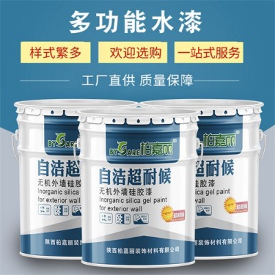 陕西自洁超耐候无机外墙涂料 外墙硅胶漆厂家批发图4