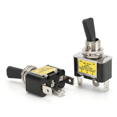 ASW-07D-2 汽车开关单刀单掷12V/30A 汽车改装带LED灯开关5色图3