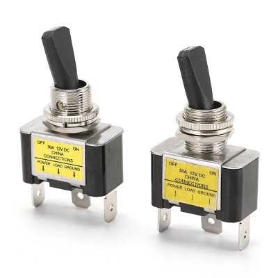 ASW-07D-2 汽车开关单刀单掷12V/30A 汽车改装带LED灯开关5色图2