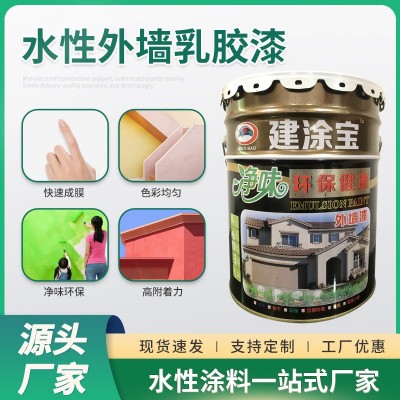 定制外墙乳胶漆20KG大厦别墅室外墙体面漆翻新墙漆防水防晒可调色