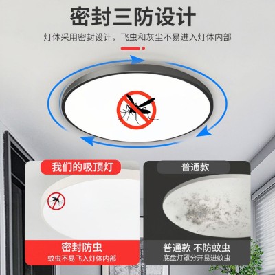 超薄吸顶灯卧室简约客厅灯LED三防灯圆形阳台走廊过道灯中山灯具图4