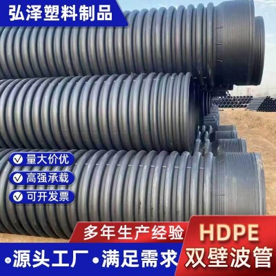 厂家HDPE双壁波纹管螺旋市政排污排水管农村改造下水管塑料波纹管图3