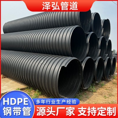 HDPE钢带波纹管 大口径排水管雨水地埋排水波纹管钢带螺纹管图3