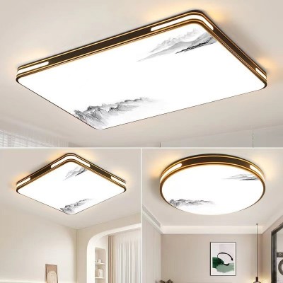 LED客厅灯2024年新款吸顶灯流行灯具现代简约大气长方形大灯主灯