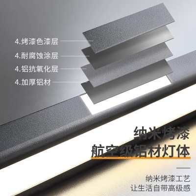极简一字餐厅吊灯现代简约吧台餐桌led轻奢无主灯北欧茶室办公室图4