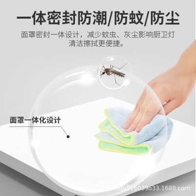 全光谱LED平板灯无边框集成吊顶专用平板灯防水浴室照明面板灯图4