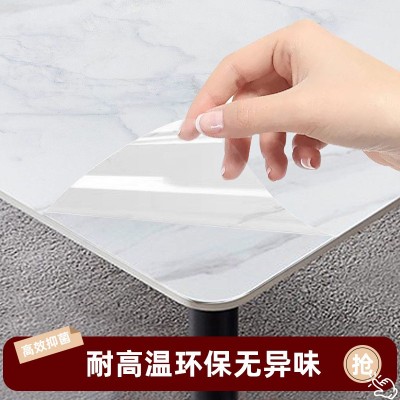 PVC台面保护膜大理石石英石灶台耐高温防烫防水防油厨房贴纸批发图5
