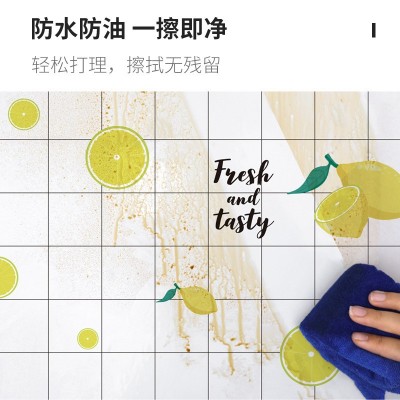 厨房墙纸翻新贴纸防水瓷砖防油贴自粘耐高温灶台桌面油烟机橱柜贴图2