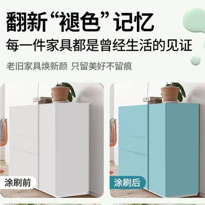 油漆木器漆旧家具柜子自刷翻新改色木头木地板木纹漆家具翻新图4