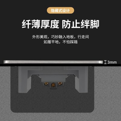 不锈钢地插304不锈钢防水客厅地插座 家用hdmi多媒体地板插座地扦图4