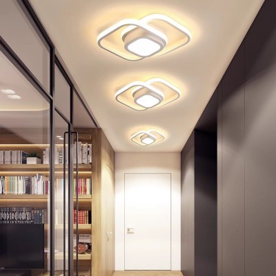led简约现代过道走廊吸顶灯双圆圈衣帽间玄关阳台入户灯北欧灯具图3