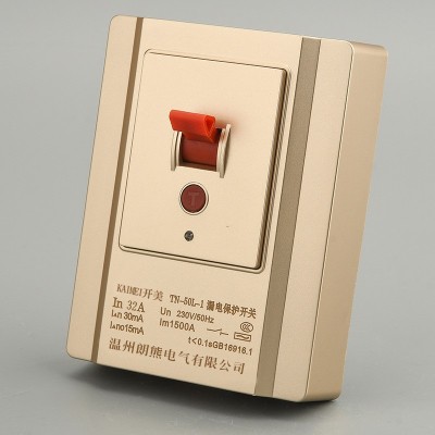 空调漏电保护开关86型面板暗装插座空气开关带漏电保护器家用32A图2