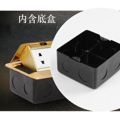 地插全铜慢弹起式地面插座隐藏工程款家装五孔地面插座厂家批发图2