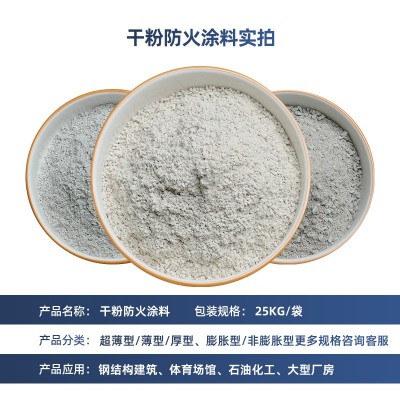 室内厚型钢结构防火涂料石膏基非膨胀型单双组份水泥基防火涂料图2