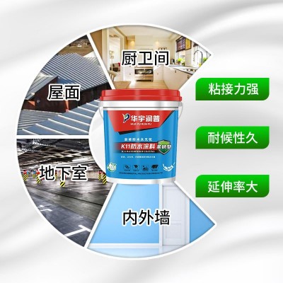 JS防水涂料屋顶大面积水性聚氨酯卫生间厨房水池k11通用型顶不漏图4