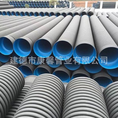 HDPE双壁波纹管聚乙烯钢带管市政雨污下排水道双壁缠绕 管中空双臂图2