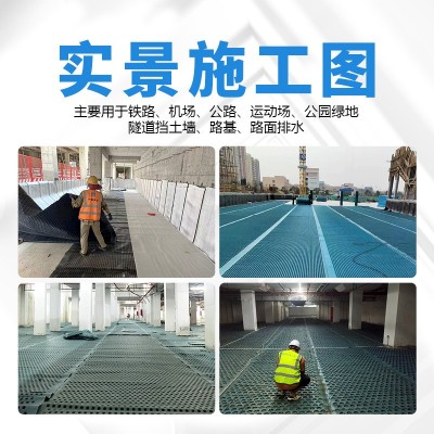 定制凹凸卷材蓄排水板HDPE塑料排水板地下室顶板滤水板绿 化疏水板图2