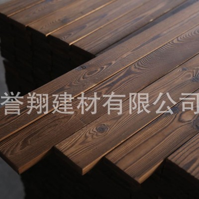 厂家直供碳化木深度防腐木木板樟子松花旗松户外园林工程木材图3