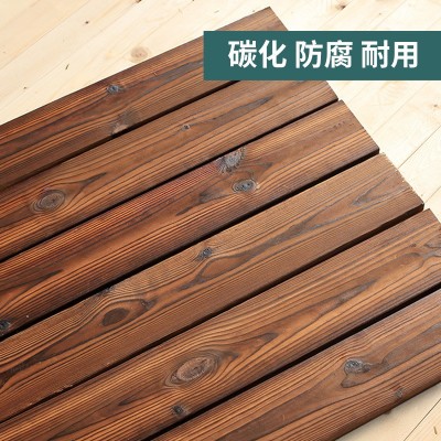 碳化木板材户外防腐木地板阳台外护墙吊顶实木方条桑拿板葡萄花架图4