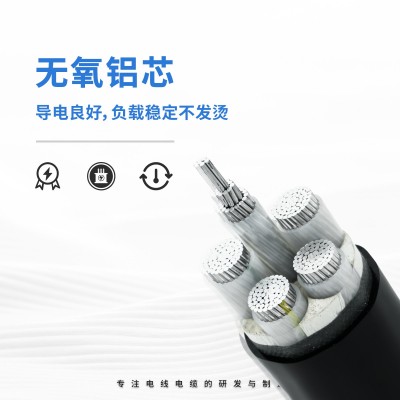 厂家直销国标YJLV铝芯电缆三相电线电缆铝电缆电力电缆电缆线yjlv图3