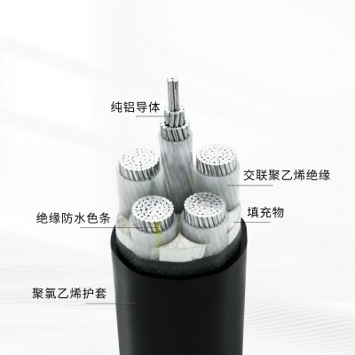 厂家直销国标YJLV铝芯电缆三相电线电缆铝电缆电力电缆电缆线yjlv图2