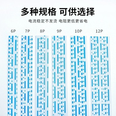 UL2468系列蓝白排线现货22AWG端子连接线镀锡铜芯30AWG蓝白扁平线图4