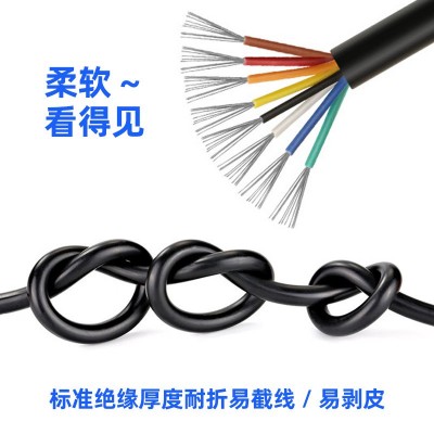 厂家直销电子线2464电线国标镀锡铜纯铜电源线24/22AWG多芯电源线图3
