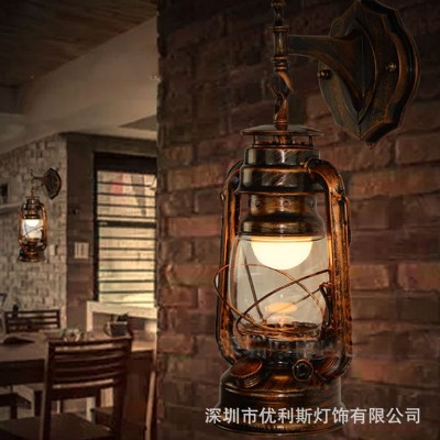 煤油灯餐厅酒吧马灯装饰室内过道楼梯灯咖啡店创意工业风复古壁灯图4