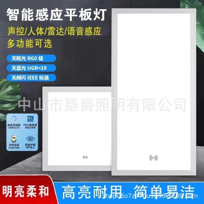 红外人体感应灯600楼梯过道走廊集成吊顶微波雷达灯led智能感应图2