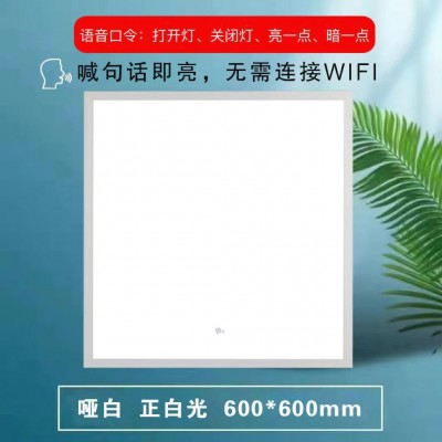 人体感应吸顶灯led智能三色方形面板灯楼梯间走廊阳台超薄三防灯图2