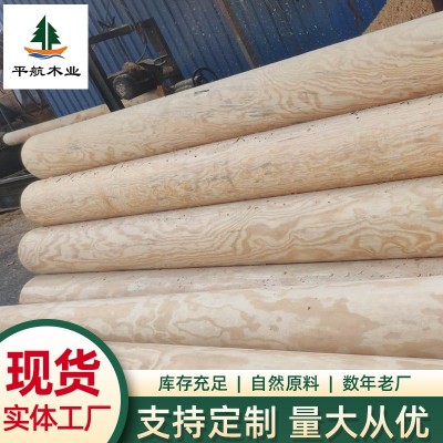 厂家供应樟子松碳化防腐木圆柱木瓦 屋檐门头实木圆柱木瓦图2