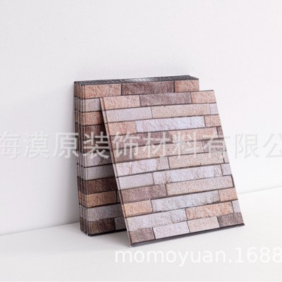 跨境新品代发自粘3d立体墙贴卧室温馨装饰背景墙面壁纸泡沫砖贴纸图3