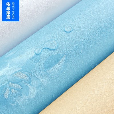 跨境自粘墙纸ins卧室温馨壁纸防水pvc欧式纯色学生宿舍墙贴纸翻新图3