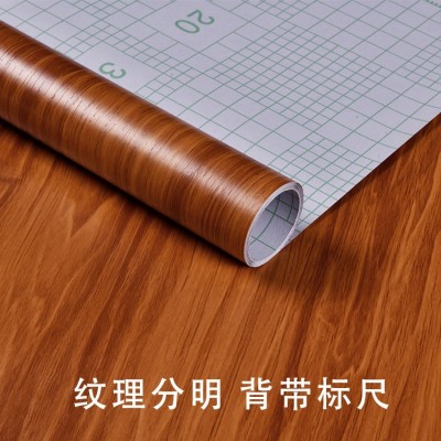 木纹装饰膜自粘墙纸防水防潮门桌子家具翻新改色膜工程批发贴纸图4