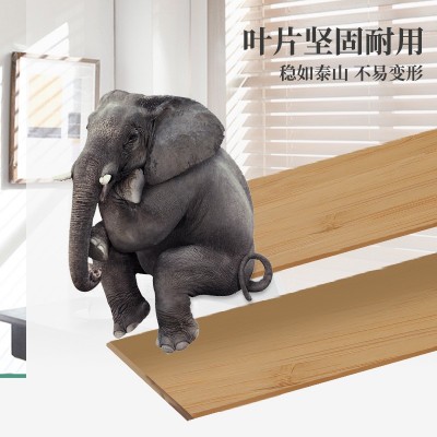 实木百叶窗帘家用书房客厅办公室卷帘卧室中式遮光升降竹质百页窗图2